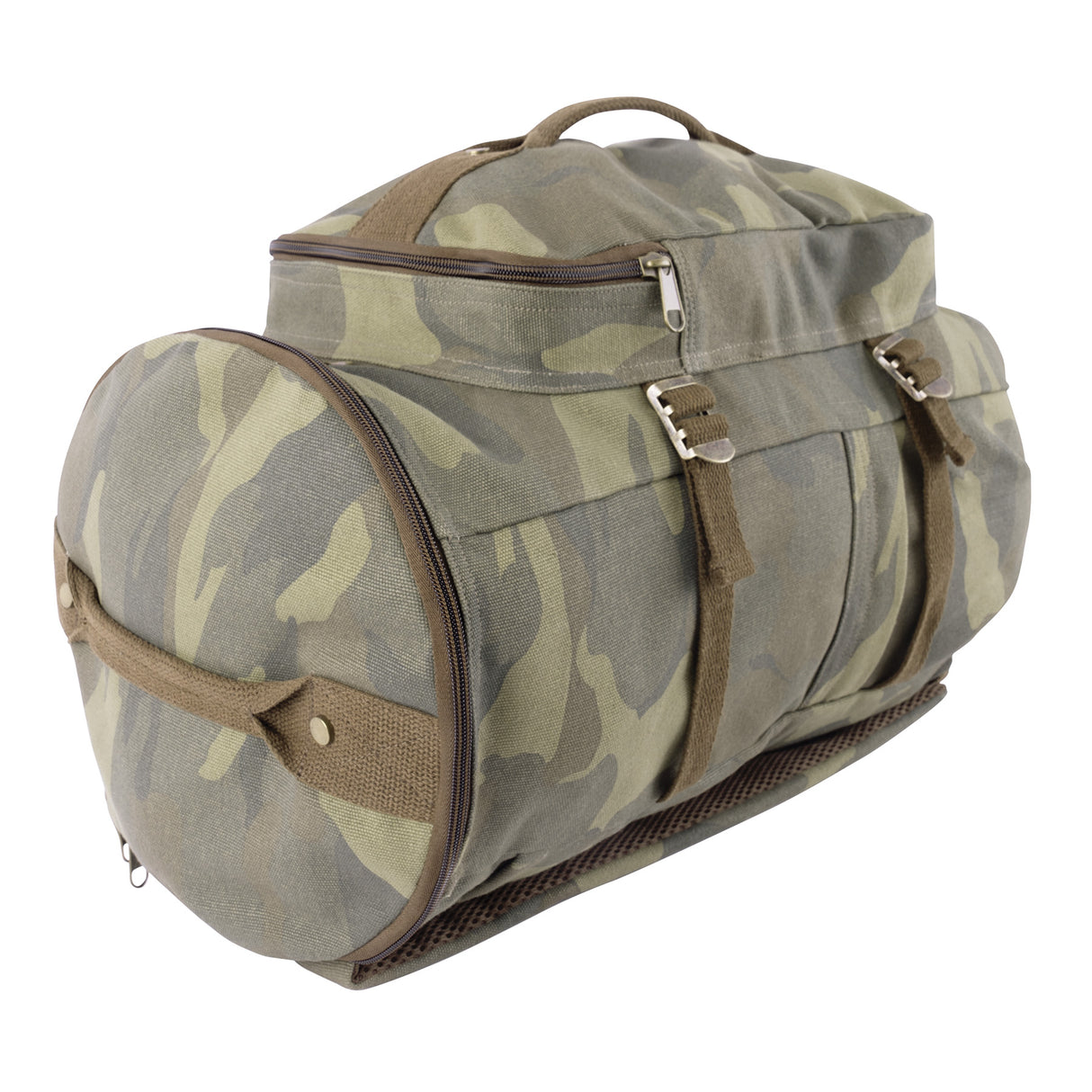 Rothco Convertible Canvas Duffle / Backpack - 19 Inches Woodland Camo