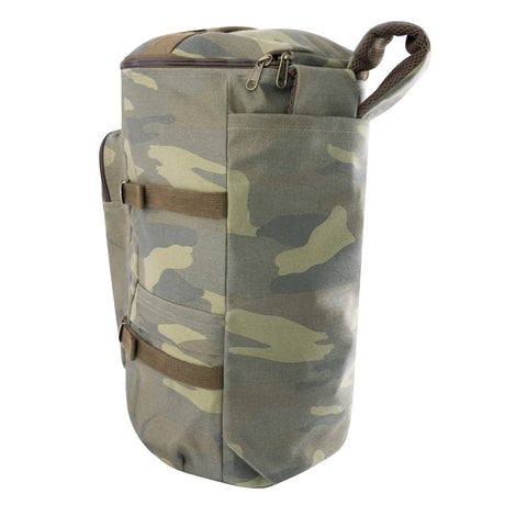Rothco Convertible Canvas Duffle / Backpack - 19 Inches Woodland Camo
