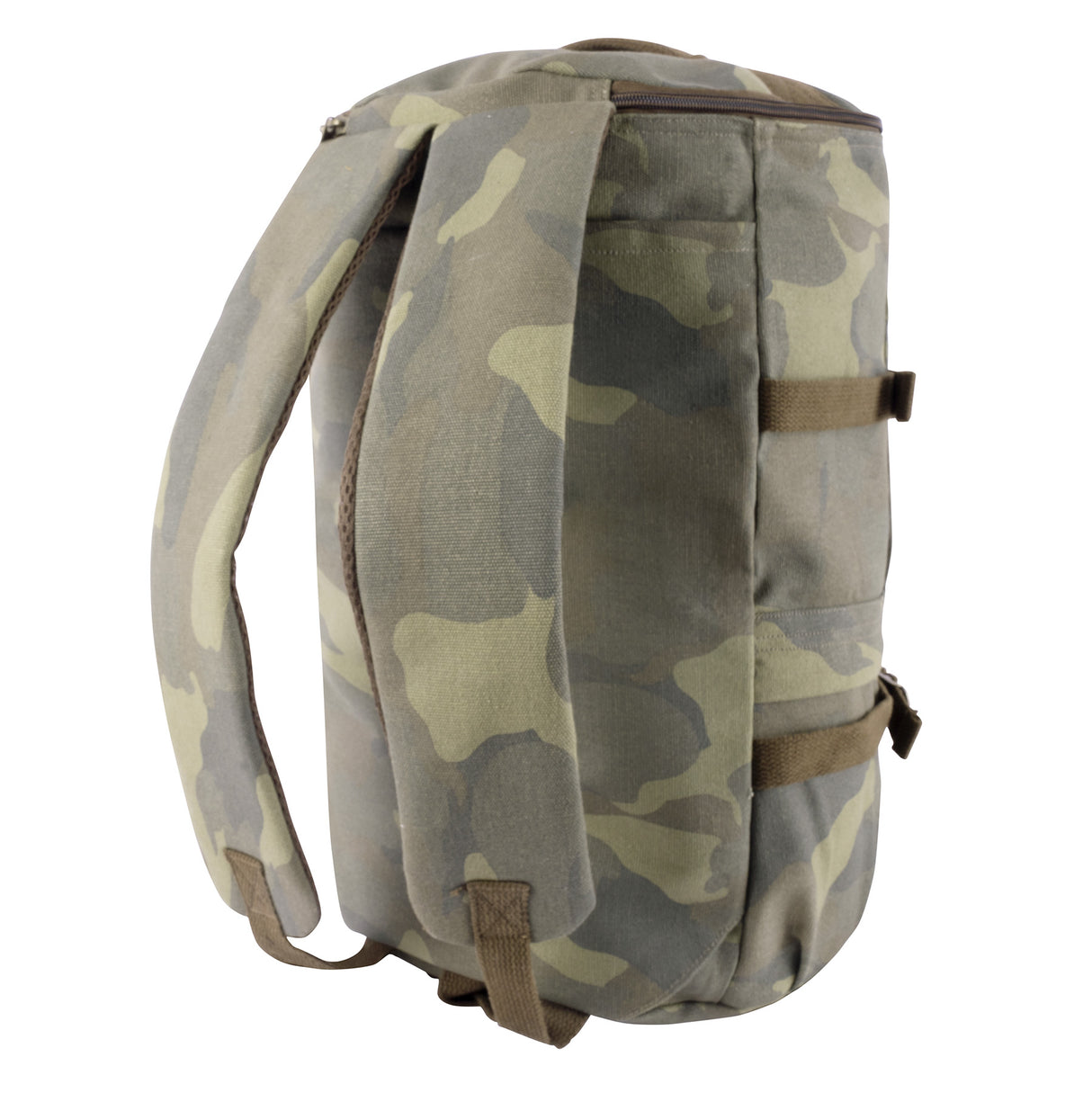 Rothco Convertible Canvas Duffle / Backpack - 19 Inches Woodland Camo