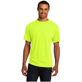 Mens Sport 100% Polyester T-Shirt Joe's USA Small Safety Green
