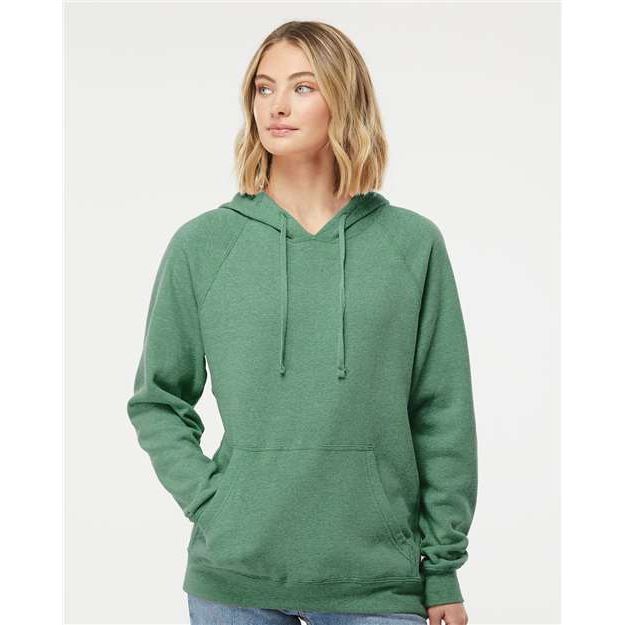 Independent Trading Co. Special Blend Raglan Hooded Sweatshirt - Sea Green - Independent Trading Co. PRM33SBP Independent Trading Co. Sea Green XS