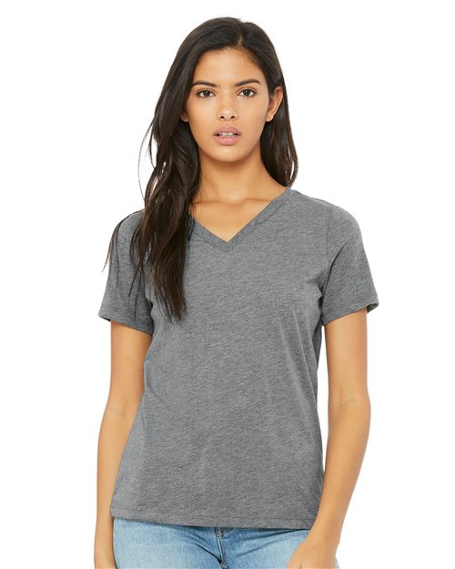 BELLA + CANVAS Women's Relaxed Triblend Short Sleeve V-Neck Tee - BELLA + CANVAS 6415 BELLA + CANVAS