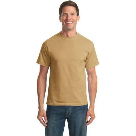 Mens Tall 50/50 Cotton/Poly T-Shirts Joe's USA Large Tall Desert Sand