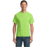 Mens Tall 50/50 Cotton/Poly T-Shirts Joe's USA Large Tall Lime Green