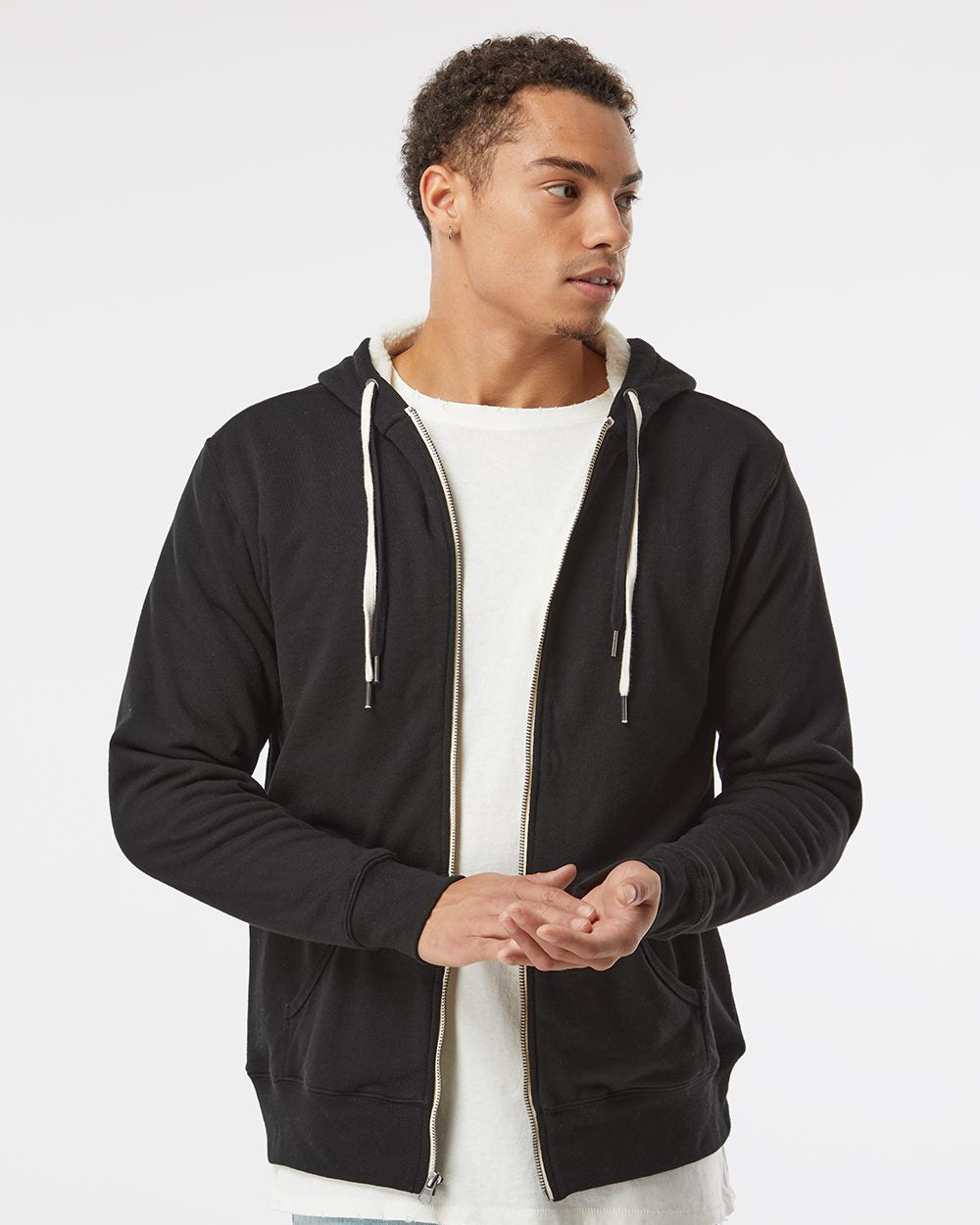 Independent Trading Co. Unisex Sherpa-Lined Hooded Sweatshirt - Independent Trading Co. EXP90SHZ