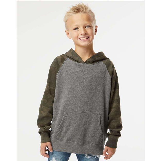 Independent Trading Co. Youth Lightweight Special Blend Raglan Hooded Sweatshirt - Independent Trading Co. PRM15YSB Independent Trading Co.