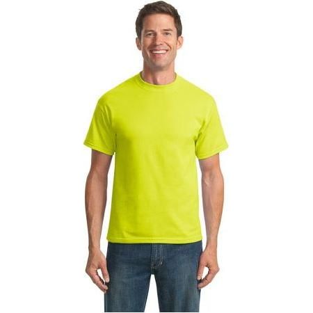Mens Tall 50/50 Cotton/Poly T-Shirts Joe's USA Large Tall Safety Green (50/50 Cotton Poly)
