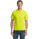 Mens Tall 50/50 Cotton/Poly T-Shirts Joe's USA Large Tall Safety Green (50/50 Cotton Poly)