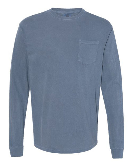 Comfort Colors 4410 Unisex Garment-Dyed Heavyweight Long Sleeve Pocket T-Shirt