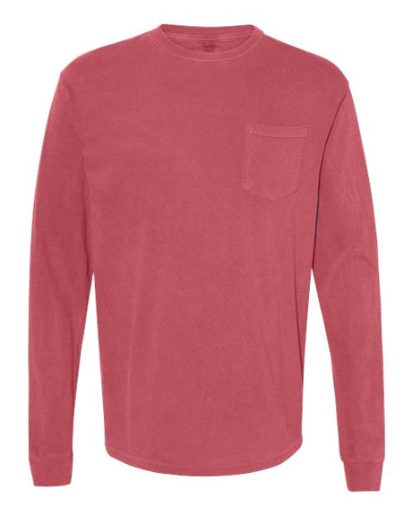 Comfort Colors Unisex Garment-Dyed Heavyweight Long Sleeve Pocket T-Shirt - Comfort Colors 4410
