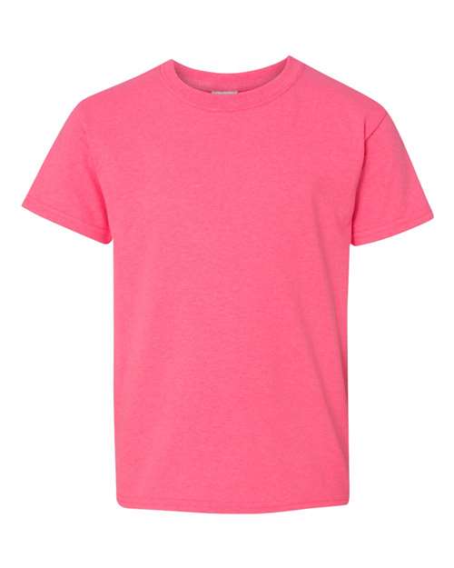 Gildan Heavy Cotton™ Youth T-Shirt - Safety Pink - Gildan 5000B Gildan Safety Pink XS