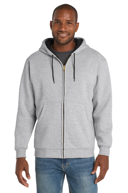 Joe's USA Heavyweight Full-Zip Hooded Sweatshirt with Thermal Lining