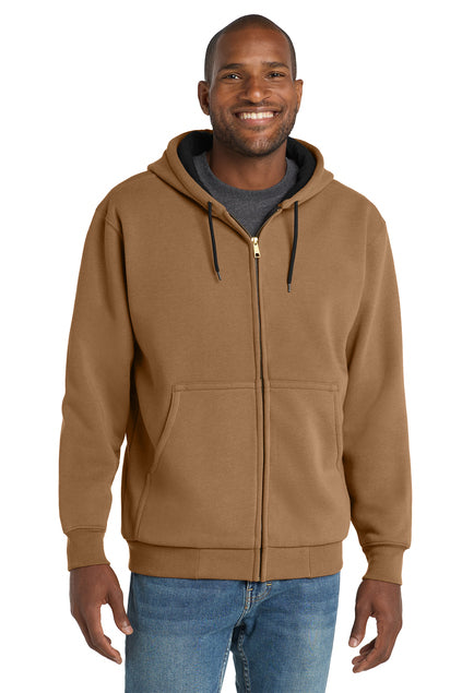 Joe's USA Heavyweight Full-Zip Hooded Sweatshirt with Thermal Lining