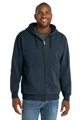 Joe's USA Heavyweight Full-Zip Hooded Sweatshirt with Thermal Lining