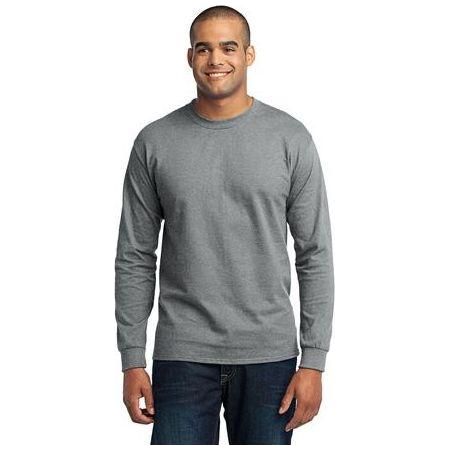 Joe's USA Mens Tall Long Sleeve 50/50 Cotton/Poly T-Shirt Joe's USA Large Tall Athletic Heather