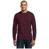 Joe's USA Mens Tall Long Sleeve 50/50 Cotton/Poly T-Shirt Joe's USA Large Tall Athletic Maroon