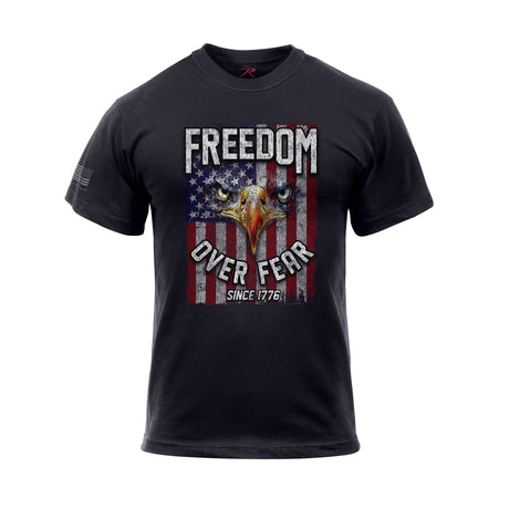 Rothco Freedom Over Fear T-Shirt Black Size XL