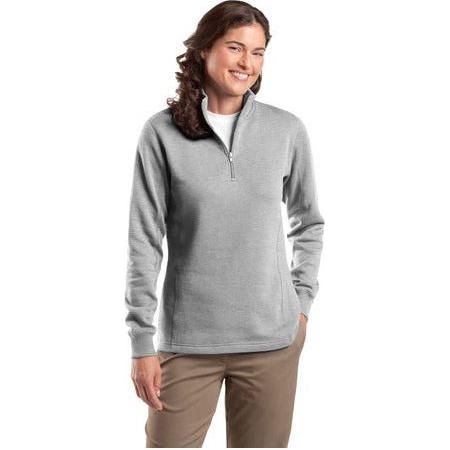 Ladies 1/4-Zip Sweatshirt DRI-EQUIP X-Small Athletic Heather