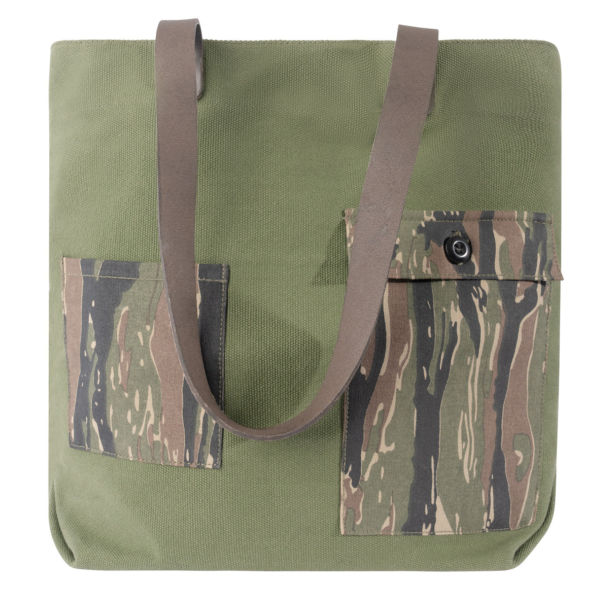 Rothco Camo Canvas Tote Bag Green / Tiger Stripe