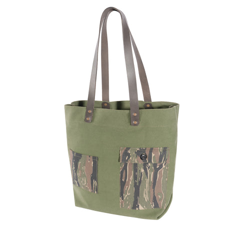 Rothco Camo Canvas Tote Bag Green / Tiger Stripe