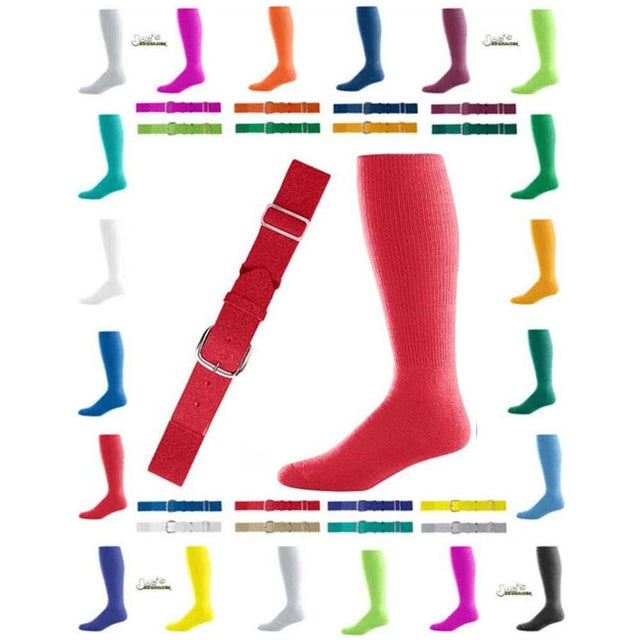 Baseball Belt And Sock Combo - Scarlet Red Joe's USA