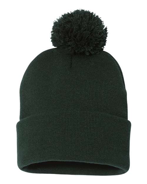 Sportsman 12" Pom-Pom Cuffed Beanie - Sportsman SP15 Sportsman Forest One Size