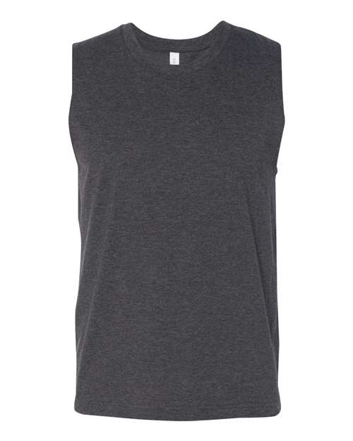 BELLA + CANVAS Jersey Muscle Tank - BELLA + CANVAS 3483 BELLA + CANVAS Dark Grey Heather XS