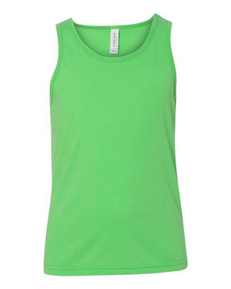 BELLA + CANVAS Youth Jersey Tank - BELLA + CANVAS 3480Y BELLA + CANVAS Neon Green M