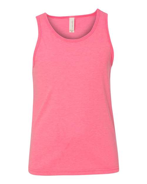 BELLA + CANVAS Youth Jersey Tank - BELLA + CANVAS 3480Y BELLA + CANVAS Neon Pink S