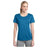 Ladies Heather Contender Scoop Neck Tee DRI-EQUIP X-Small Blue Wake Heather