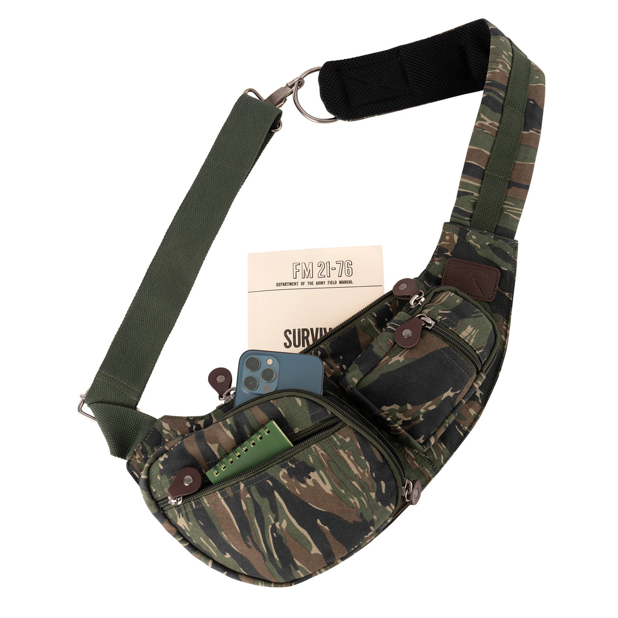 Rothco Crossbody Canvas Sling Bag Tiger Stripe Camo