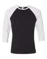 Bella + Canvas 3200 Unisex Three-Quarter Sleeve Baseball Tee
