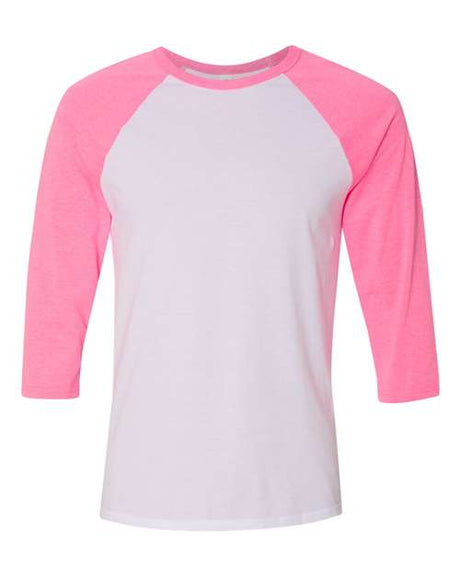 BELLA + CANVAS Unisex Three-Quarter Sleeve Baseball Tee - BELLA + CANVAS 3200