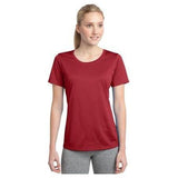 Ladies Heather Contender Scoop Neck Tee DRI-EQUIP X-Small Scarlet Heather