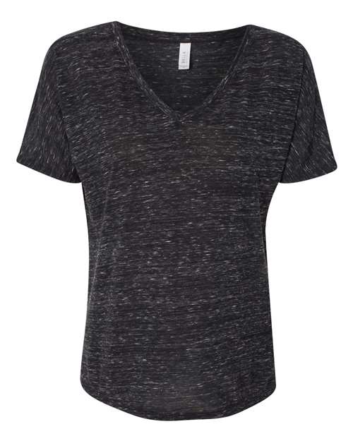 BELLA + CANVAS Women’s Slouchy V-Neck Tee - BELLA + CANVAS 8815 BELLA + CANVAS Black Marble S