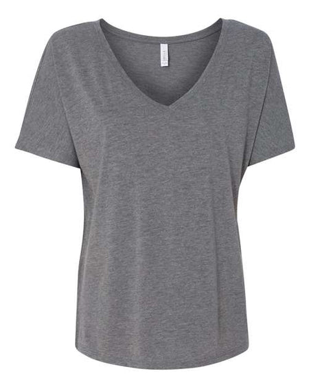 BELLA + CANVAS Women’s Slouchy V-Neck Tee - BELLA + CANVAS 8815 BELLA + CANVAS Grey Triblend S