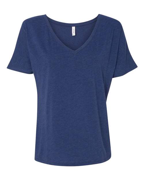 BELLA + CANVAS Women’s Slouchy V-Neck Tee - BELLA + CANVAS 8815 BELLA + CANVAS Navy Triblend S