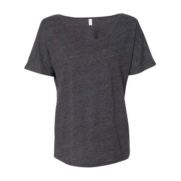 BELLA + CANVAS Women’s Slouchy Tee - BELLA + CANVAS 8816 BELLA + CANVAS Charcoal Black Slub S