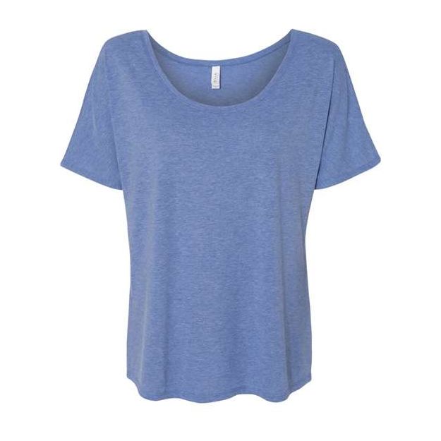 BELLA + CANVAS Women’s Slouchy Tee - BELLA + CANVAS 8816 BELLA + CANVAS Blue Triblend S