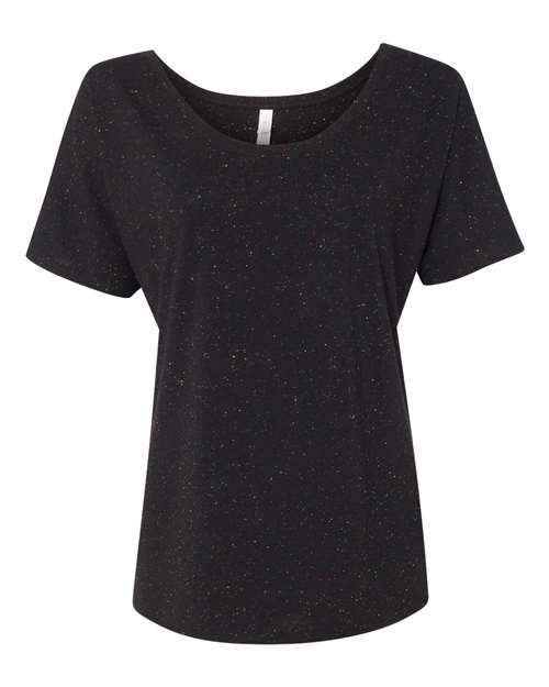 BELLA + CANVAS Women’s Slouchy Tee - BELLA + CANVAS 8816 BELLA + CANVAS Black Speckled S