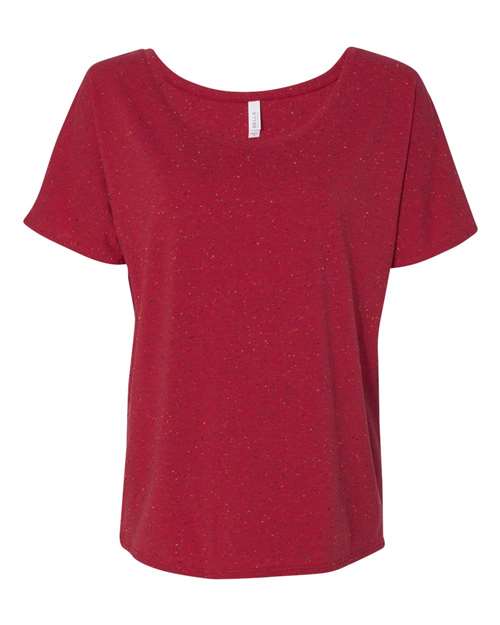 BELLA + CANVAS Women’s Slouchy Tee - BELLA + CANVAS 8816 BELLA + CANVAS Red Speckled S