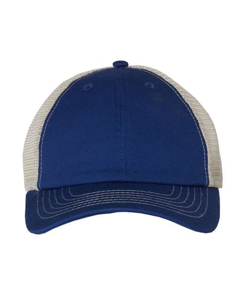 Valucap Contrast-Stitch Mesh-Back Cap - Valucap 3100 Valucap Royal/ Stone Adjustable