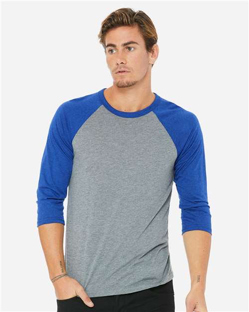 BELLA + CANVAS Unisex Three-Quarter Sleeve Baseball Tee - BELLA + CANVAS 3200
