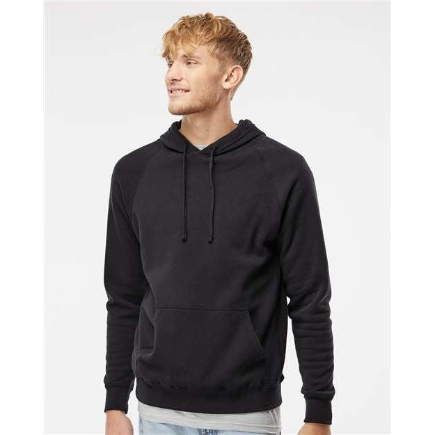 Independent Trading Co. Special Blend Raglan Hooded Sweatshirt - Black - Independent Trading Co. PRM33SBP Independent Trading Co.