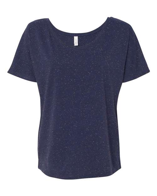 BELLA + CANVAS Women’s Slouchy Tee - BELLA + CANVAS 8816 BELLA + CANVAS Navy Speckled S