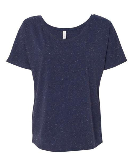 BELLA + CANVAS Women’s Slouchy Tee - BELLA + CANVAS 8816 BELLA + CANVAS Navy Speckled S