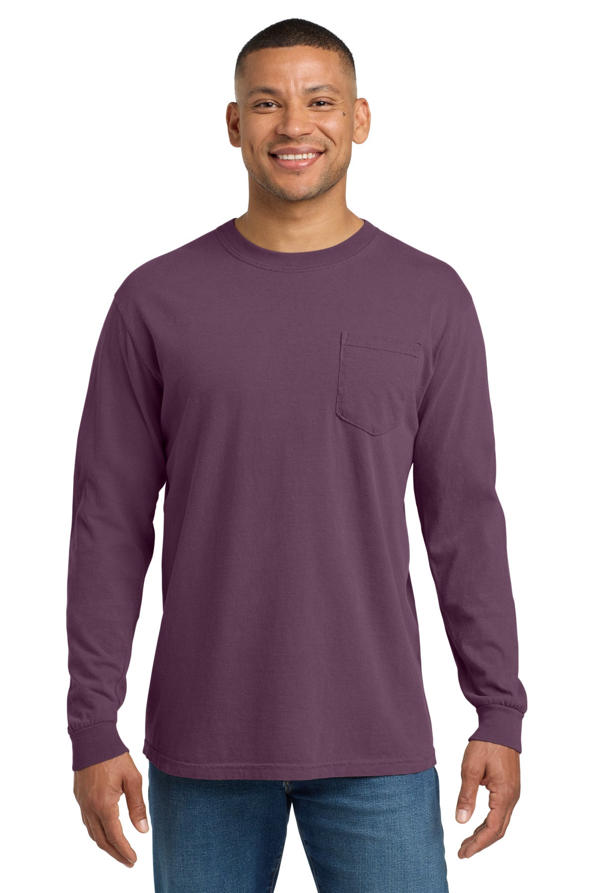 Comfort Colors 4410 Heavyweight Ring Spun Long Sleeve Pocket Tee