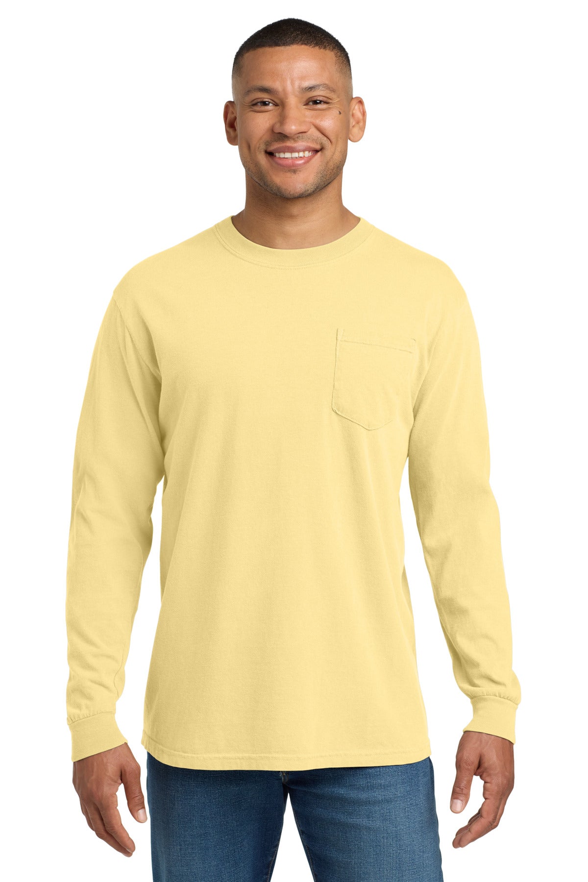 Comfort Colors 4410 Heavyweight Ring Spun Long Sleeve Pocket Tee