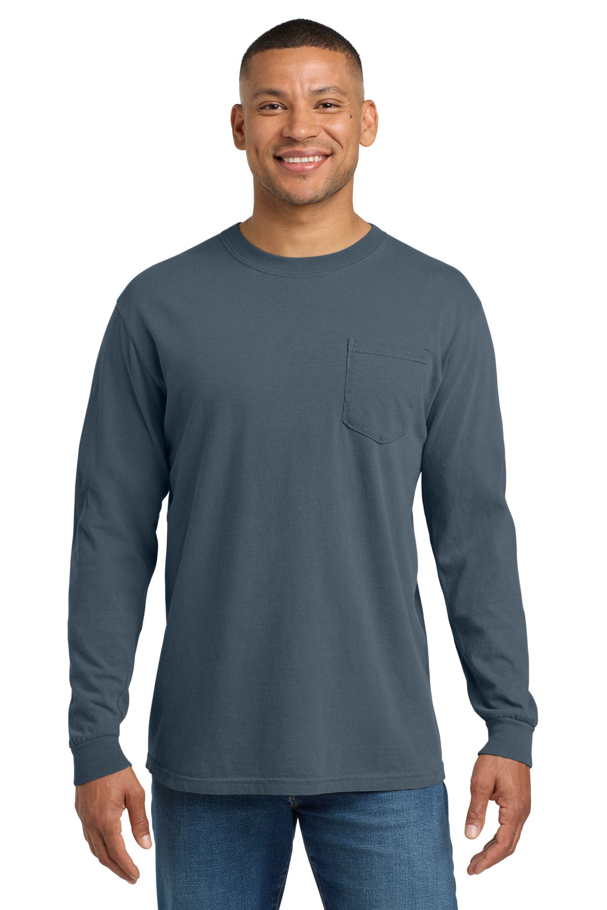 Comfort Colors 4410 Heavyweight Ring Spun Long Sleeve Pocket Tee