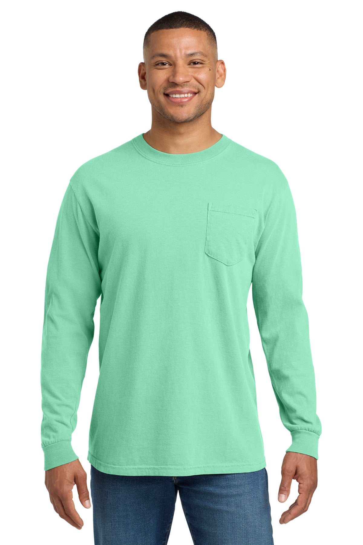 Comfort Colors 4410 Heavyweight Ring Spun Long Sleeve Pocket Tee